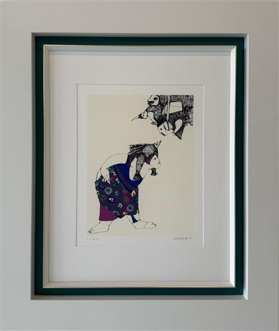 Serigrafia sobre papel  II/V HC, 50x70 cm, Dimensão com moldura 93x78 cm